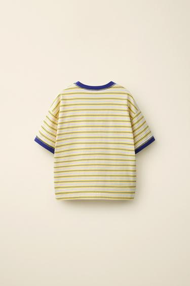 T-SHIRT SURPIQÛRES CONTRASTÉES CREATED BY CARAMEL LONDON X ZARA - Jaune clair de Zara - Image 1