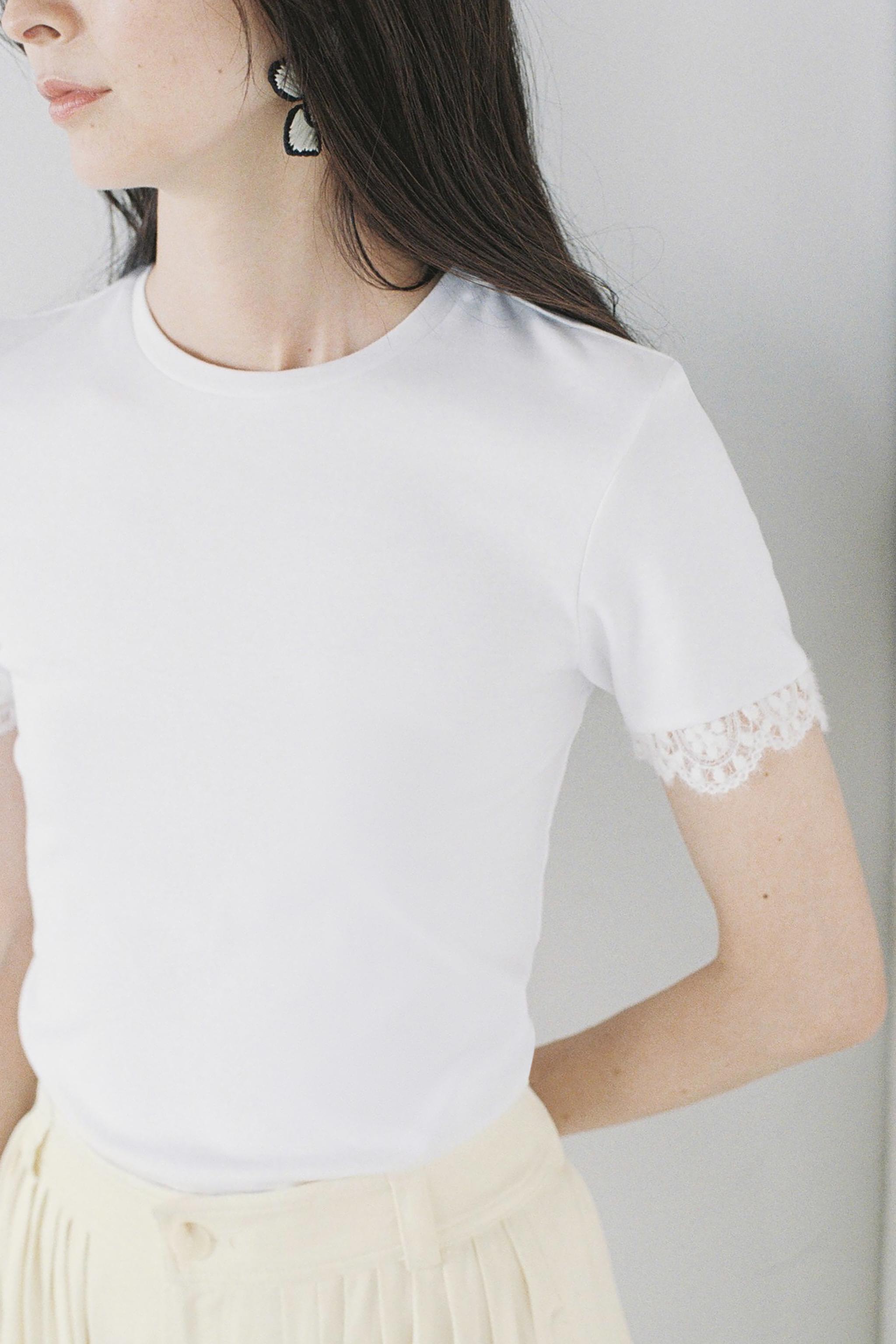 【ZARA】コットンギャザーＴシャツ ホワイト | 0264/008/250 完売品】ZARA ギャザーTシャツ⭐︎オフホワイトL - メルカリ