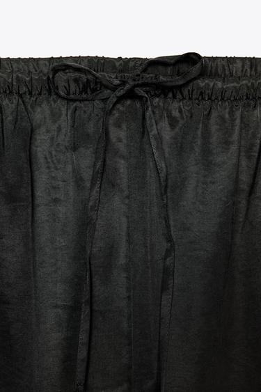 JUPE MIDI NŒUD - Noir de Zara - Image 6