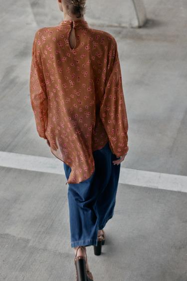 PRINTED SHIRT WITH BOW - Multicoloured by Zara - Image 5