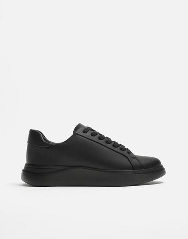 Zara MONOCHROME CHUNKY SNEAKERS - Black