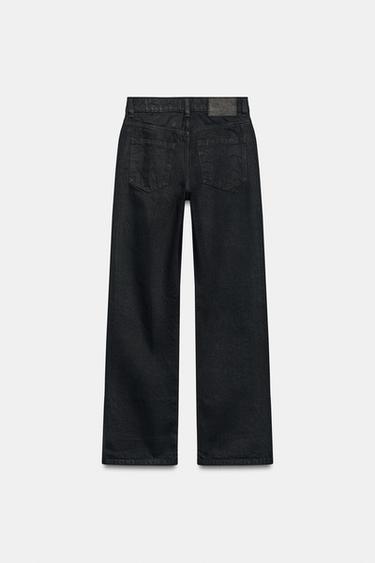 JEAN Z1975 REGULAR TAILLE HAUTE LONG - Noir de Zara