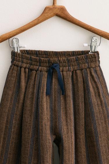 ZARA TIMELESS - PANTALON IMPRIMÉ À RAYURES - Marron clair de Zara - Image 2