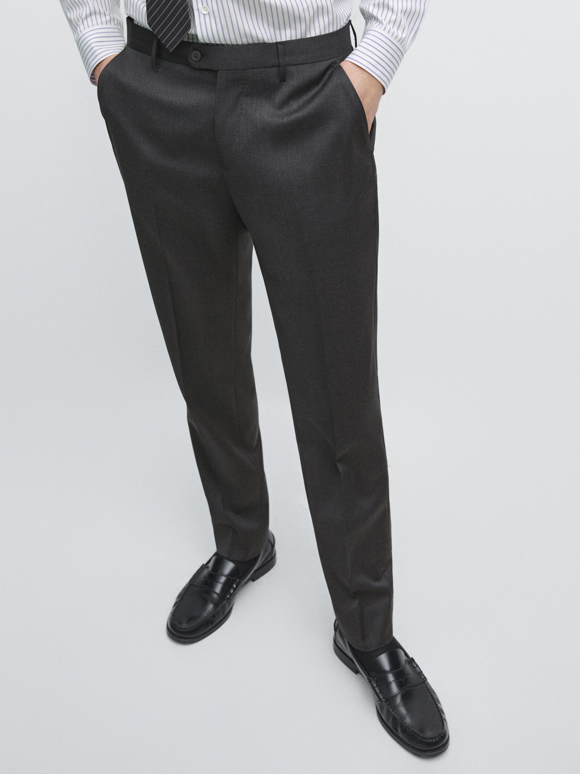 Cold wool suit trousers