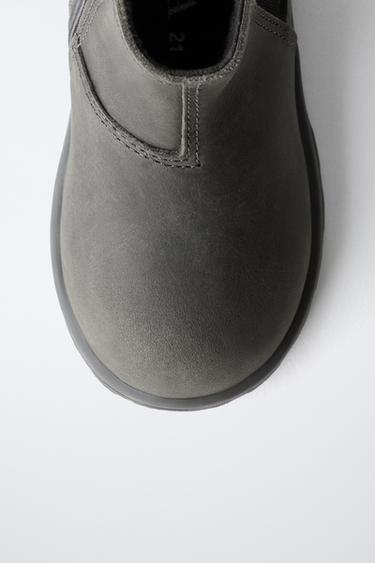 BAREFOOT LEATHER BOOTS - Anthracite grey by Zara - Image 4
