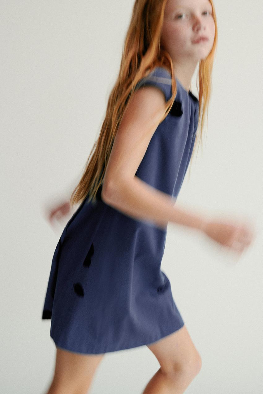 FLOCKED FLORAL DRESS