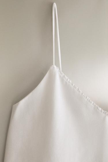STRAPPY TOP WITH LACE TRIM - White by Zara - Image 2