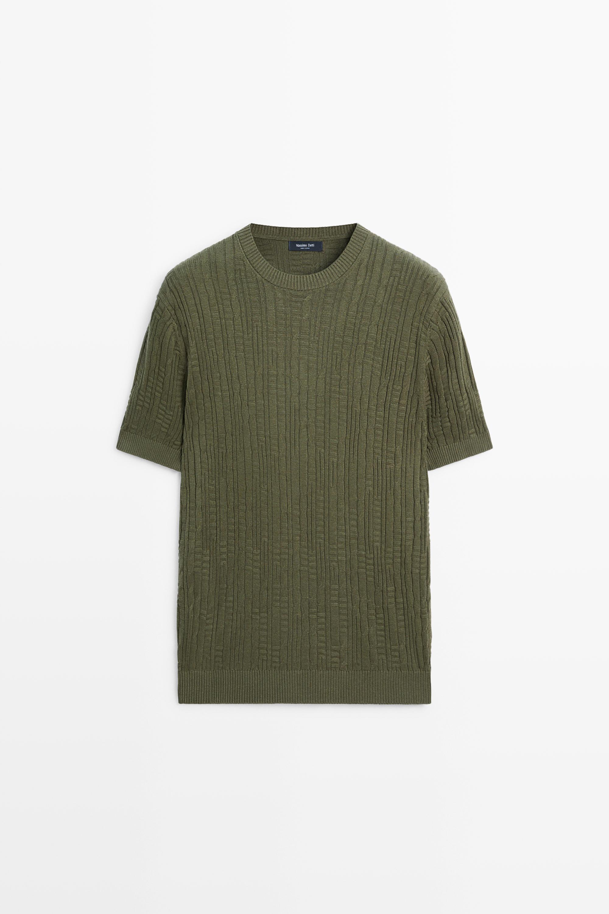 Cotton blend knit sweater