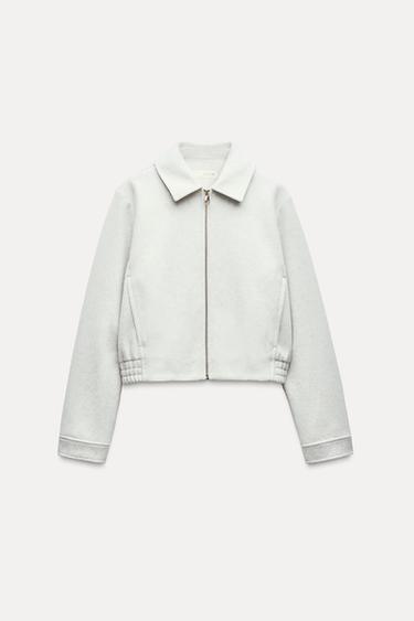 CAZADORA SOFT CREMALLERA - Crudo de Zara