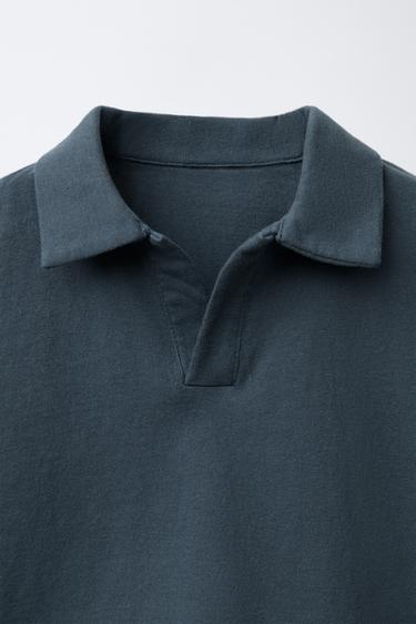 PLAIN POLO SHIRT AND JOGGING BERMUDA SHORTS SET - Blue by Zara - Image 3