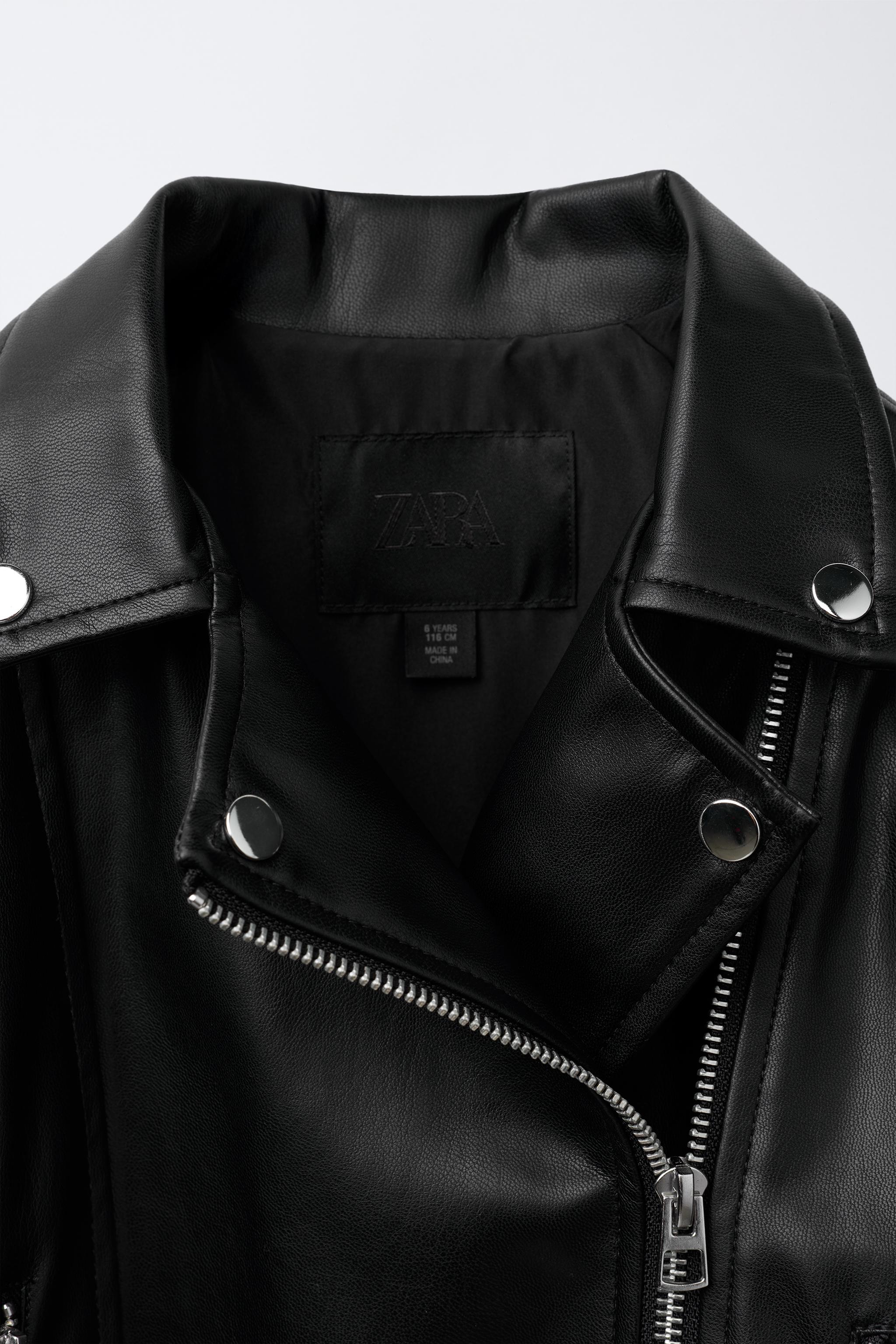 FAUX LEATHER BIKER JACKET - Black | ZARA United States