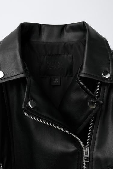 FAUX LEATHER BIKER JACKET - Black by Zara - Image 6