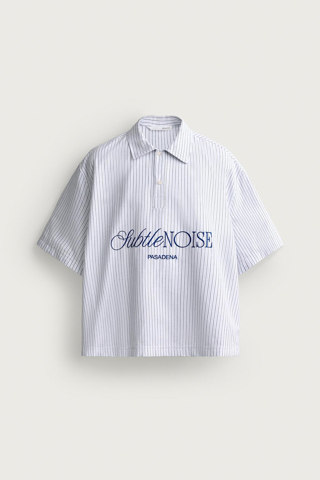 STRIPED EMBROIDERED RELAXED FIT POLO SHIRT
