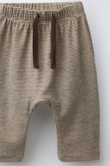 STRIPED T-SHIRT AND TROUSERS SET - camel by Zara - Image 4