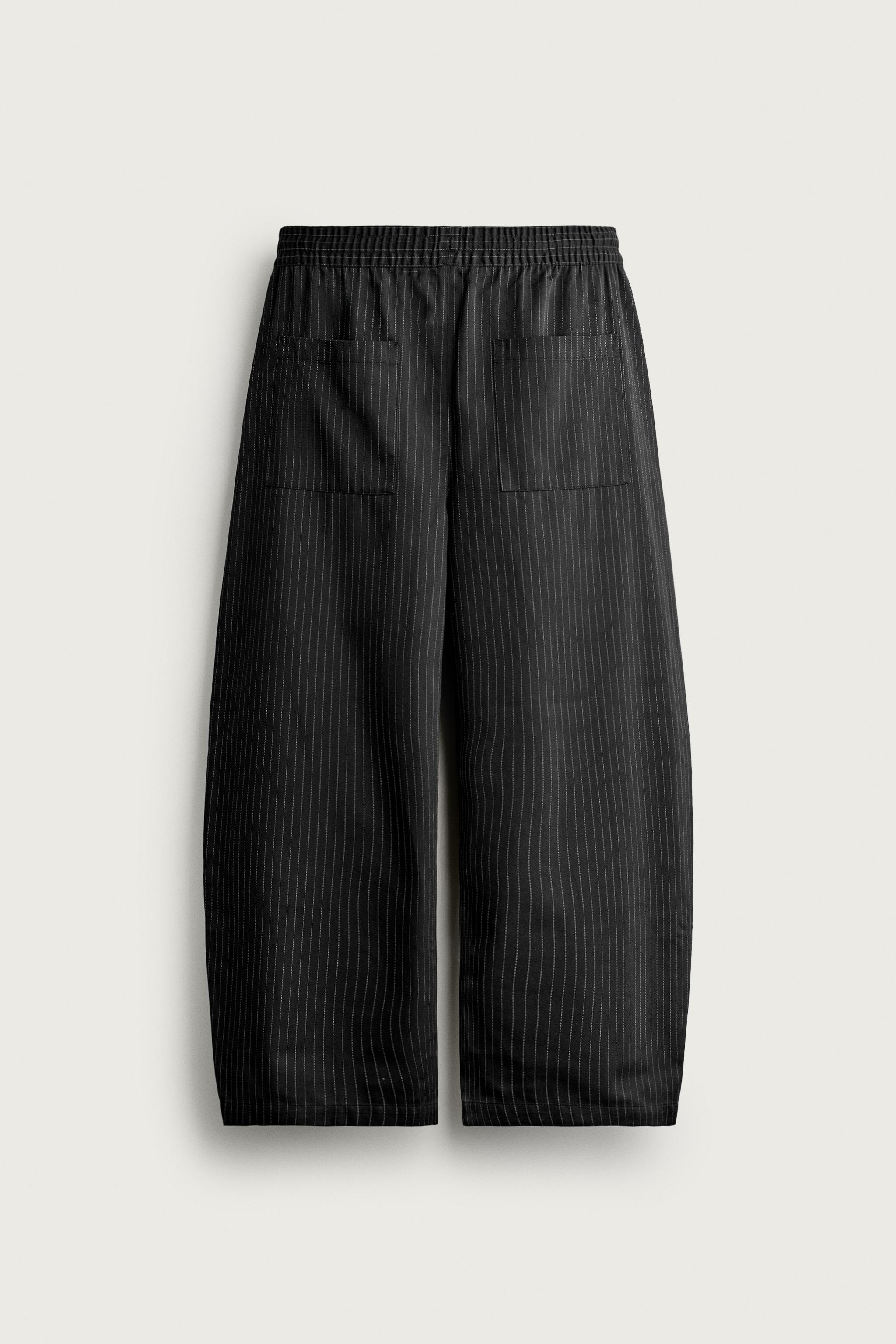 Zara YAN PİLELİ BALON FIT PANTOLON görsel 8