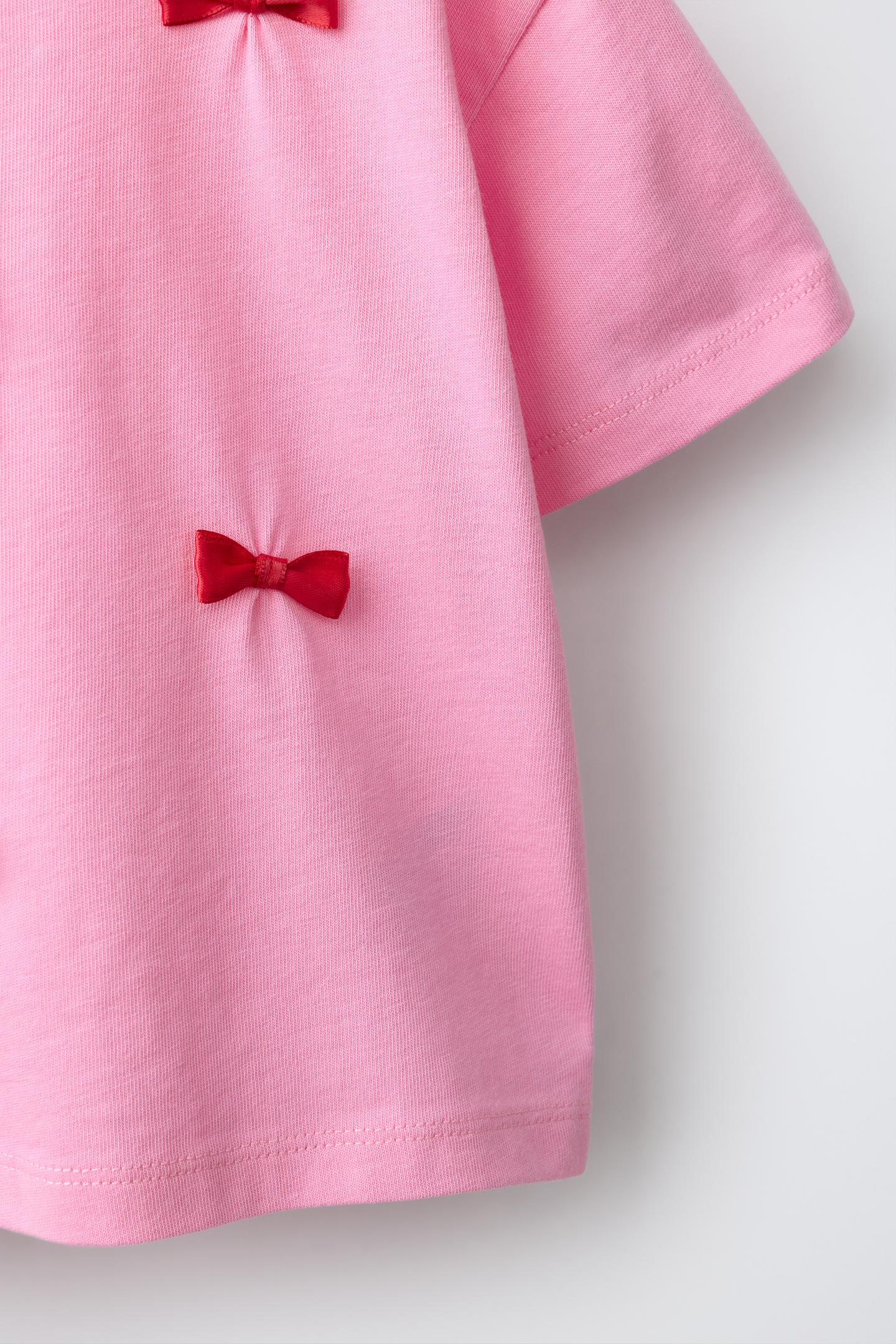 Детская футболка Zara BOW, цвет: Карамельный — фото 4