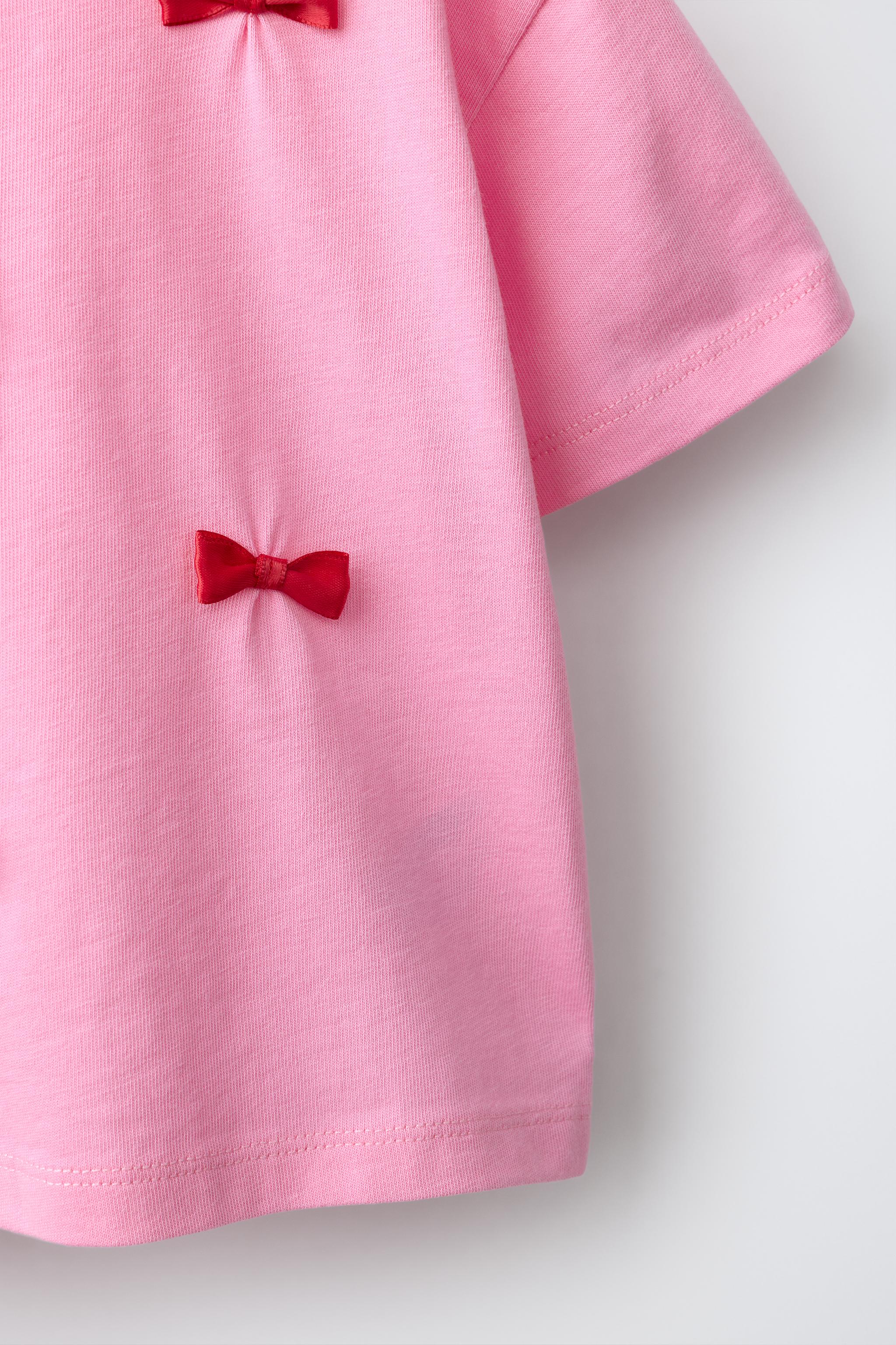 Детские футболки Zara BOW T-SHIRT — фото 4