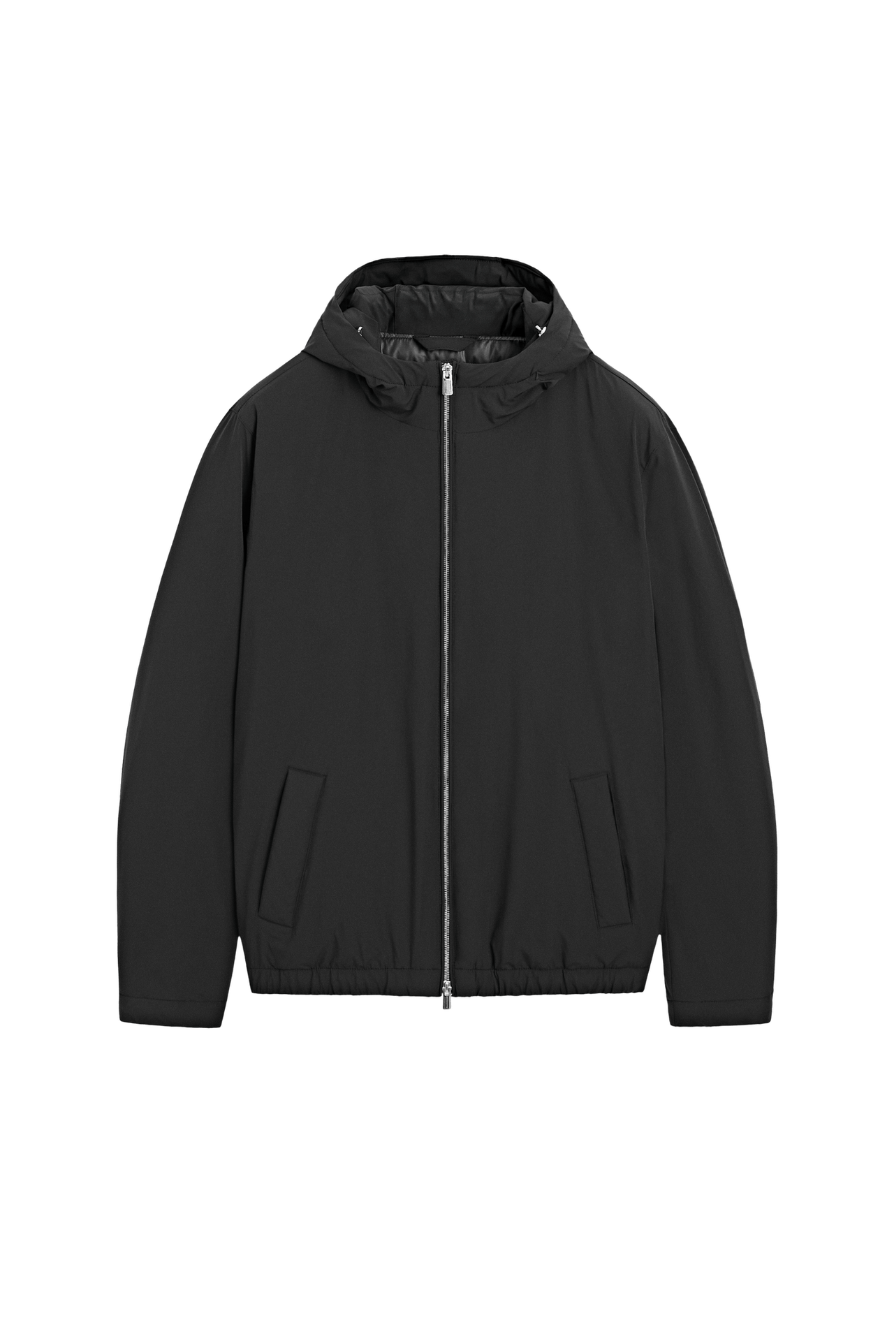 Lightweight hooded down jacket — Black
