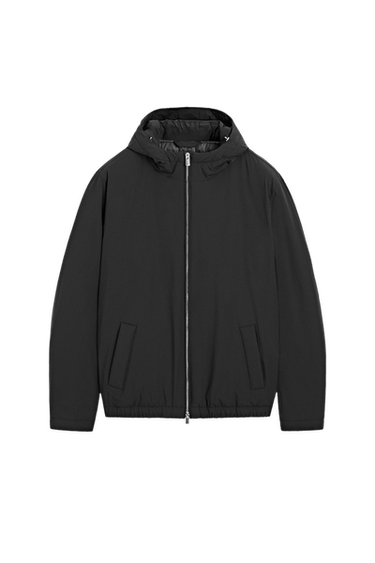 Lightweight hooded down jacket — Black 1