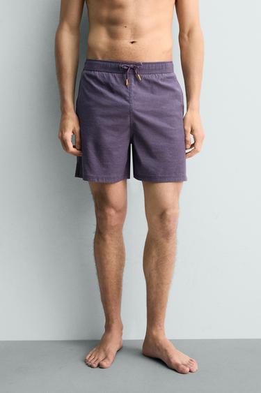 MAILLOT DE BAIN TECHNIQUE DÉLAVÉ - Violet de Zara - Image 2