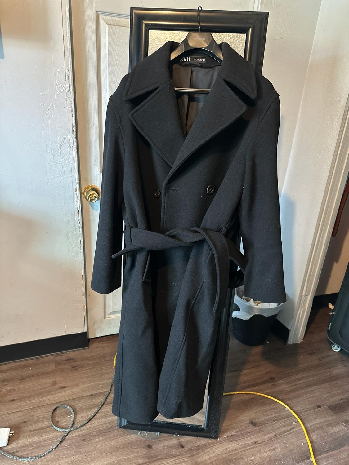 DOUBLE BREASTED WOOL BLEND COAT - Image 2