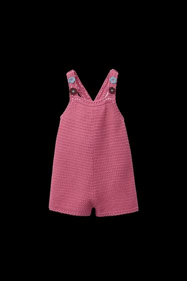 PETO CORTO PUNTO CROCHET FLORES - Rosa de Zara - Imagen 0