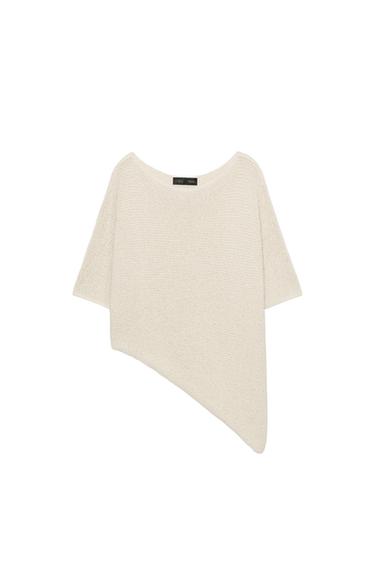 ASYMMETRIC KNIT TOP - Sand by Zara