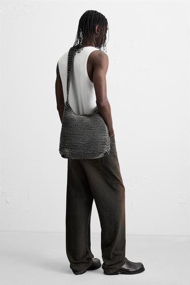 MACRAMÉ SHOULDER BAG - Black by Zara - Image 0