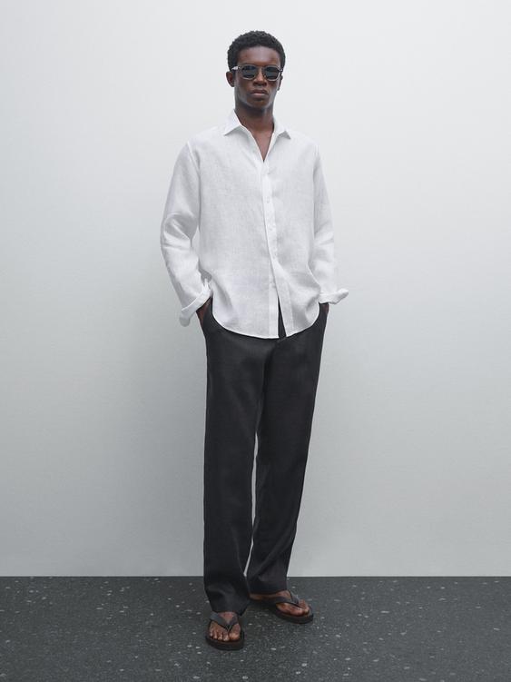 100% linen regular fit shirt