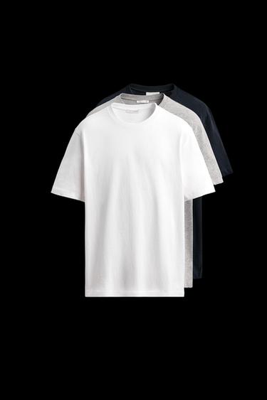 3ER-PACK MEDIUM-WEIGHT-SHIRTS - Verschiedene Farben von Zara