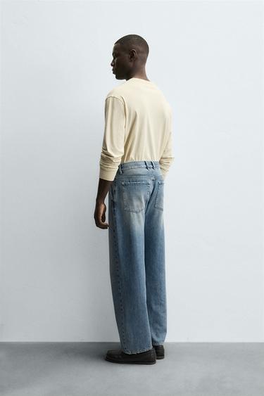 STRAIGHT-LEG DENIM CHINOS - Light blue by Zara - Image 2