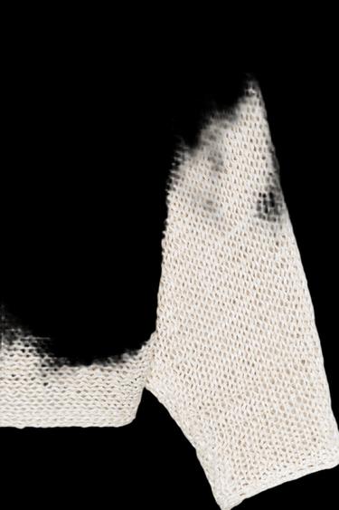 Zara WIDE SLEEVE KNIT JUMPER - Sand / Marl