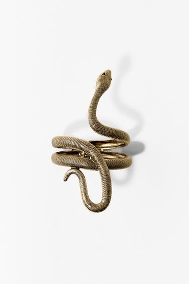 BRAZALETE SERPIENTE TEXTURA - Dorado de Zara