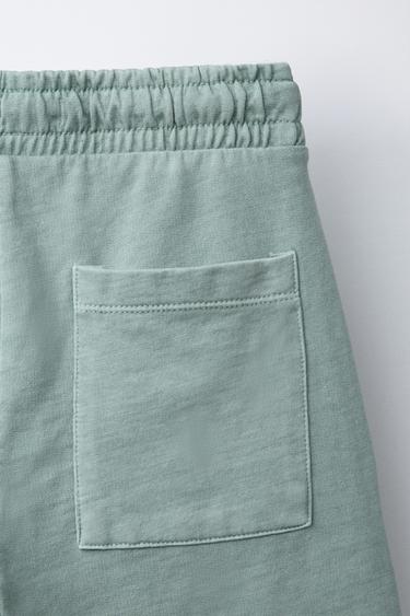 ENSEMBLE TEINT EN PIÈCE T-SHIRT IMPRIMÉ ET BERMUDA - Bleu / Vert de Zara - Image 6