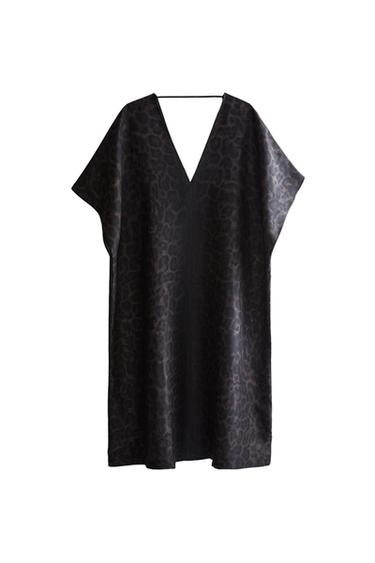 CAFTAN DE PLAGE IMPRIMÉ ANIMAL - Marron de Zara