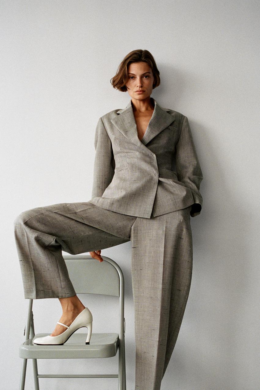 ZW COLLECTION ウール100% ジャケット - グレー | ZARA Japan / 日本