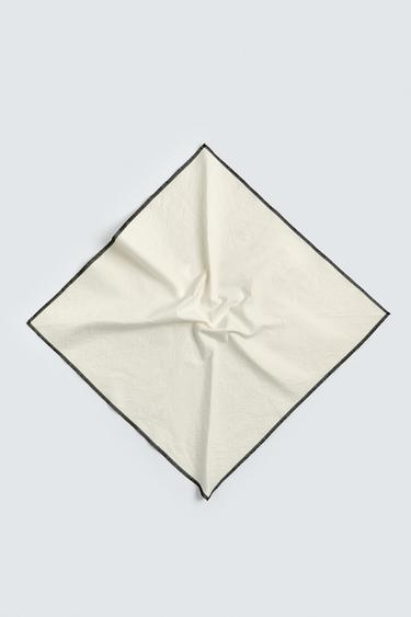COMBINED TEXTURED BANDANA - Oyster-white by Zara