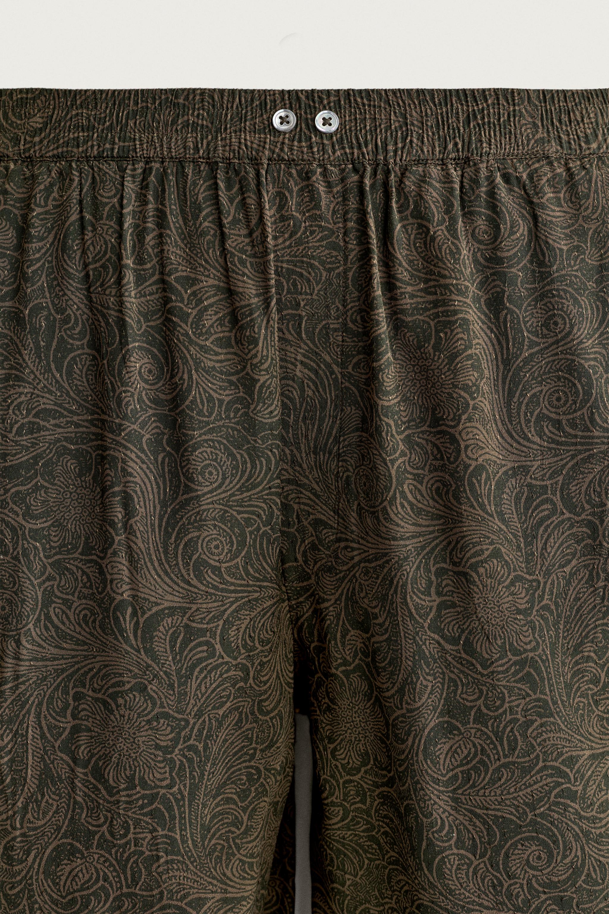 PRINTED FLOWY RELAXED-FIT PANTS