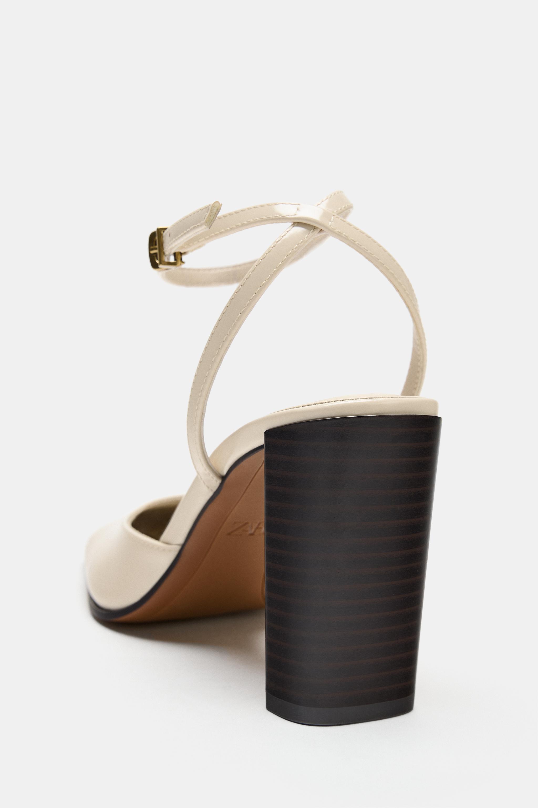WIDE HEEL SLINGBACK SHOES