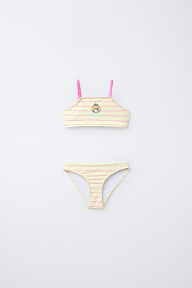 Zara 6-14 YEARS/ HELLO KITTY © SANRIO STRIPED BIKINI - Light yellow - Image 0