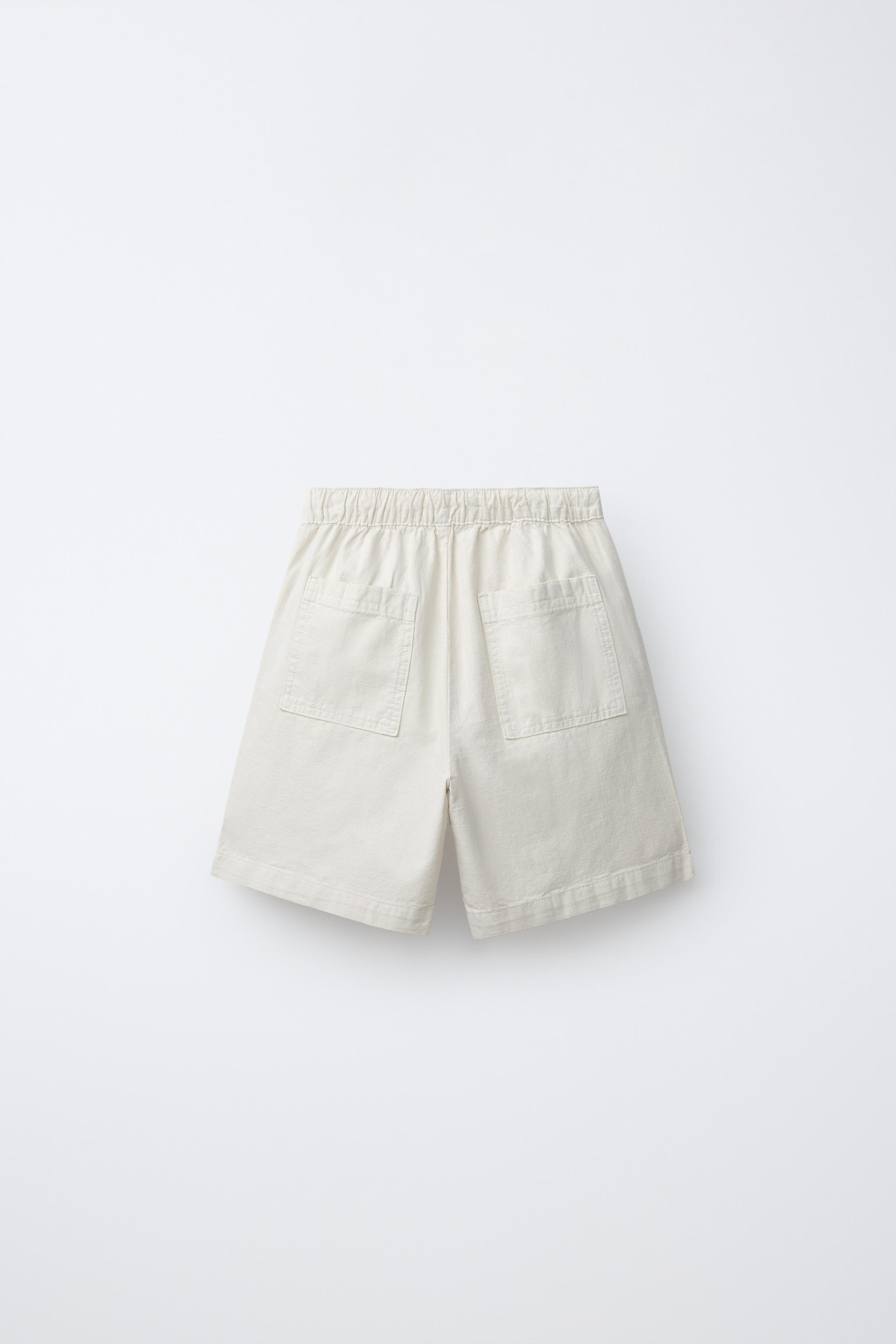 COTTON ELASTIC WAIST SHORTS