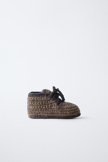 CHAUSSONS À NŒUD - Marron de Zara