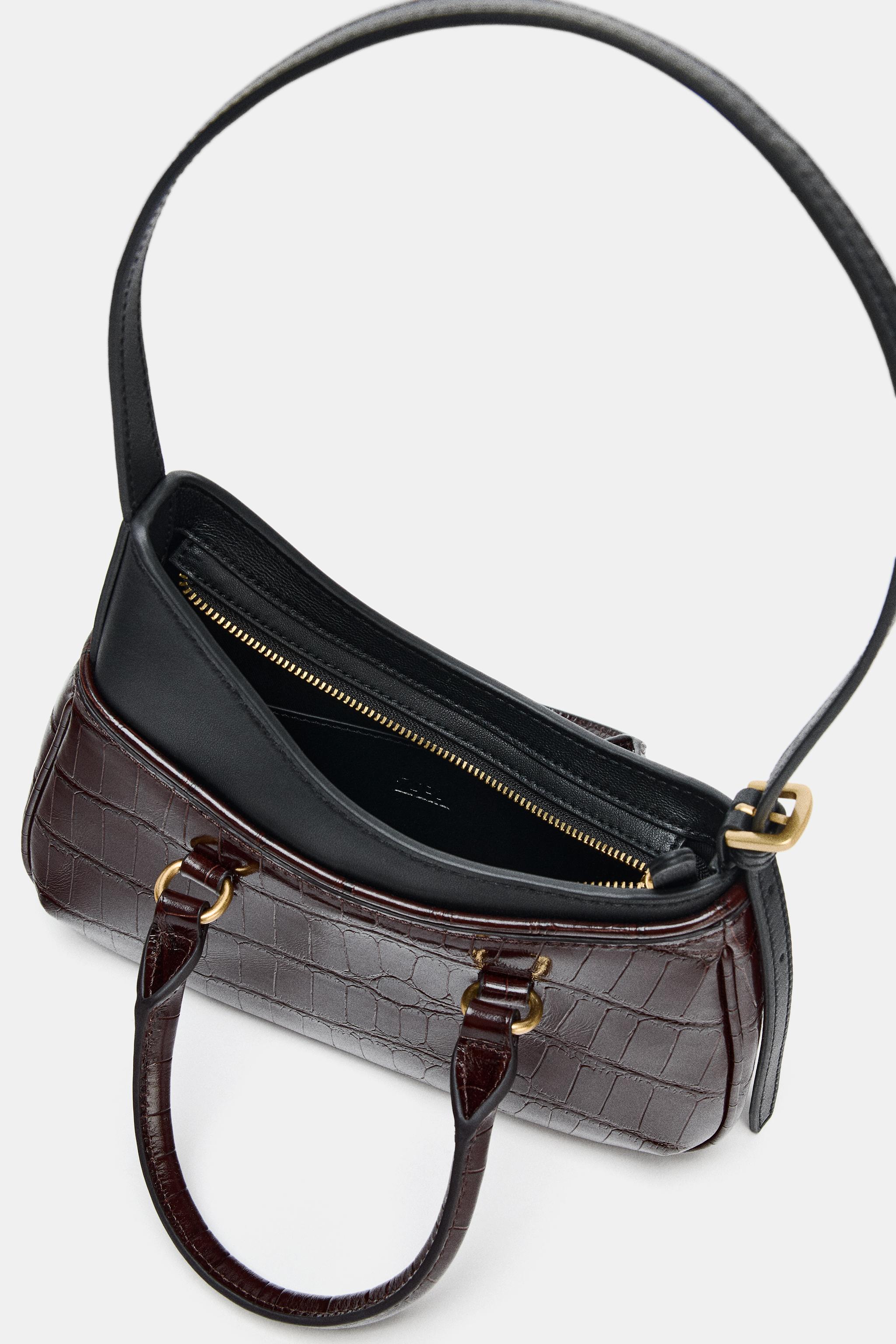 LEATHER SHOULDER BAG LIMITED EDITION - Chocolate | ZARA United States