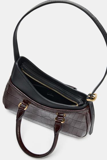 SAC PORTÉ ÉPAULE EN CUIR ÉDITION LIMITÉE - Chocolat de Zara - Image 7