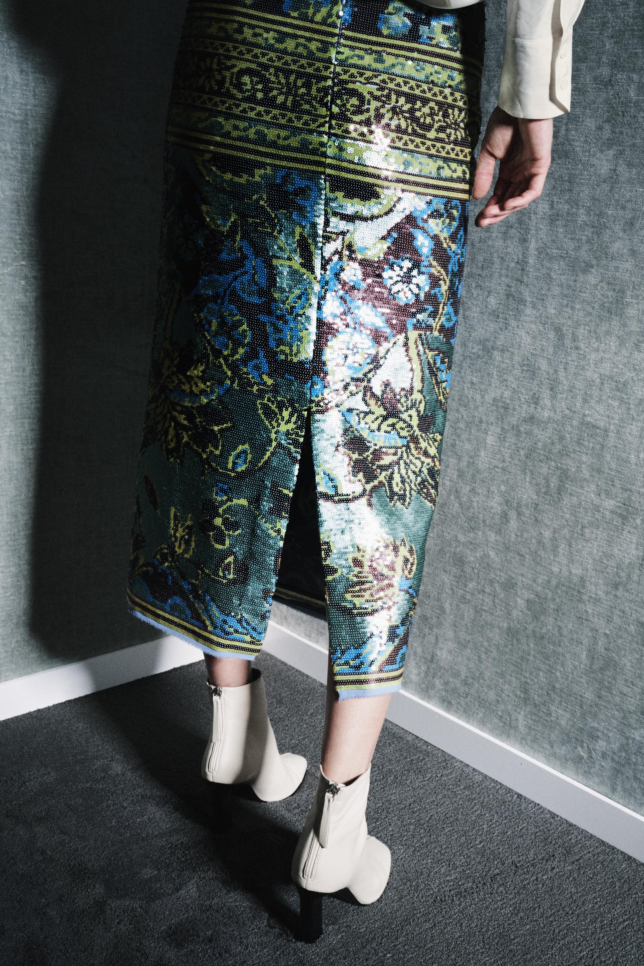 ZW COLLECTION LIMITED EDITION SEQUIN MIDI SKIRT