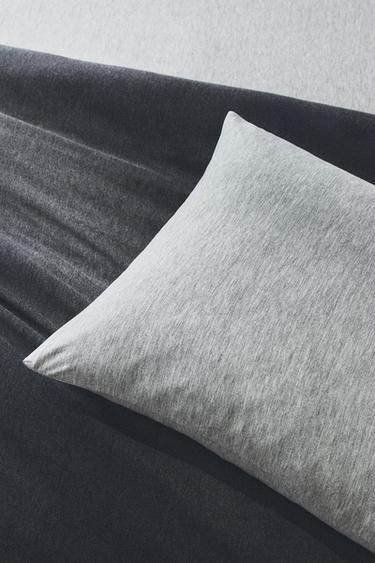 COTTON JERSEY MODAL PILLOWCASE (140GxM²) - Grey by Zara - Image 5