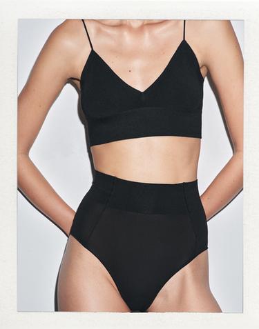 SEAMLESS TRIANGLE BRALETTE 50TH ANNIVERSARY - Black by Zara