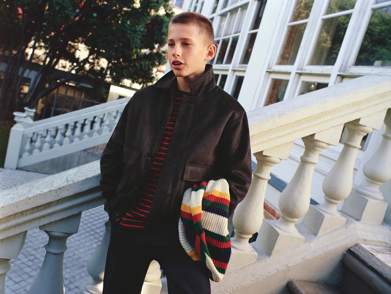 FAUX SUEDE BOMBER JACKET — Chocolate