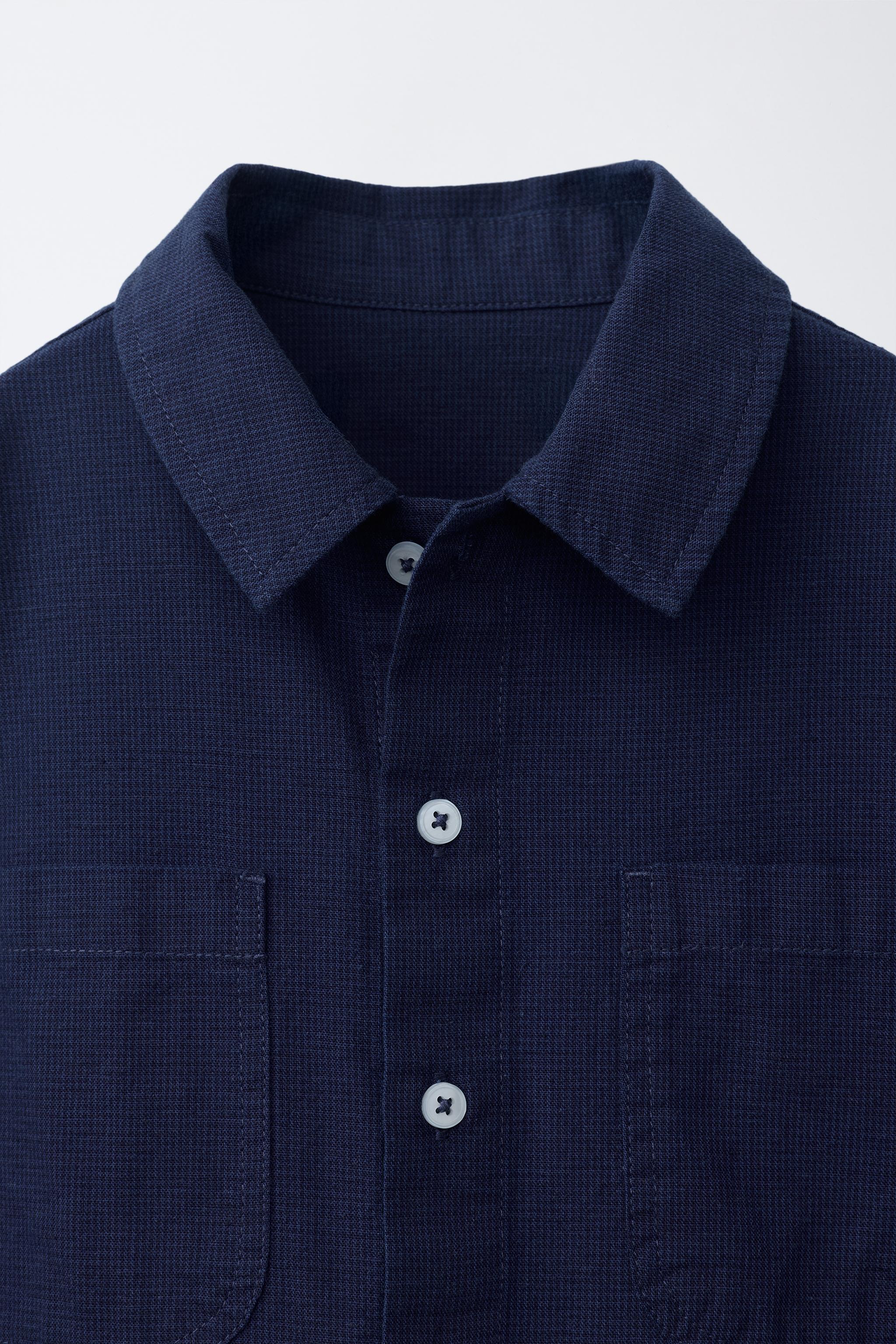ZARA TIMELESS - CHEMISE À CARREAUX AVEC COTON ET LIN