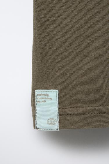 SLOGAN T-SHIRT AND CARGO BERMUDA SHORTS SET - Brown by Zara - Image 4